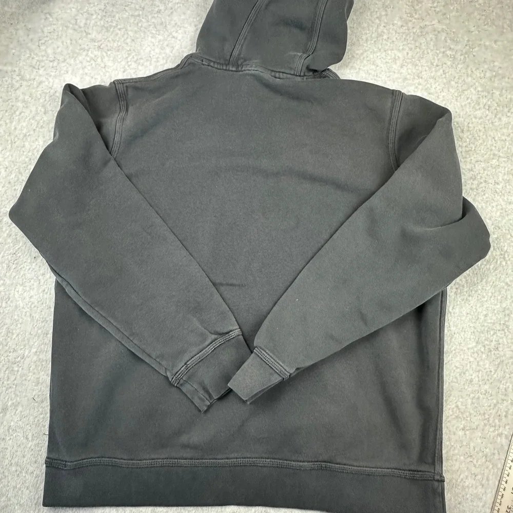 Nike Mens XL Embroidered Swoosh Hoodie Faded Black Pullover Fleece Sweatshirt